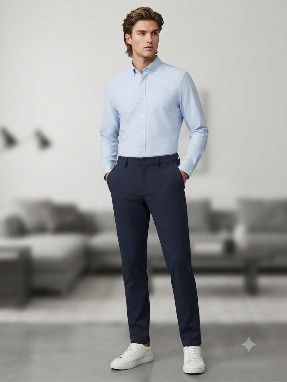 Lacoste Men's Dark Navy Slim Chinos, Size 38W 32L